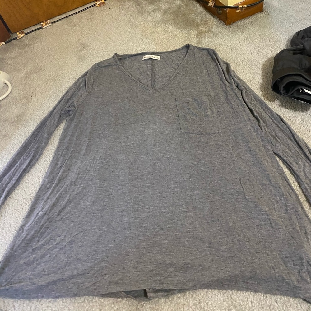 Abercrombie and Fitch Long Sleeve Pocket Tee